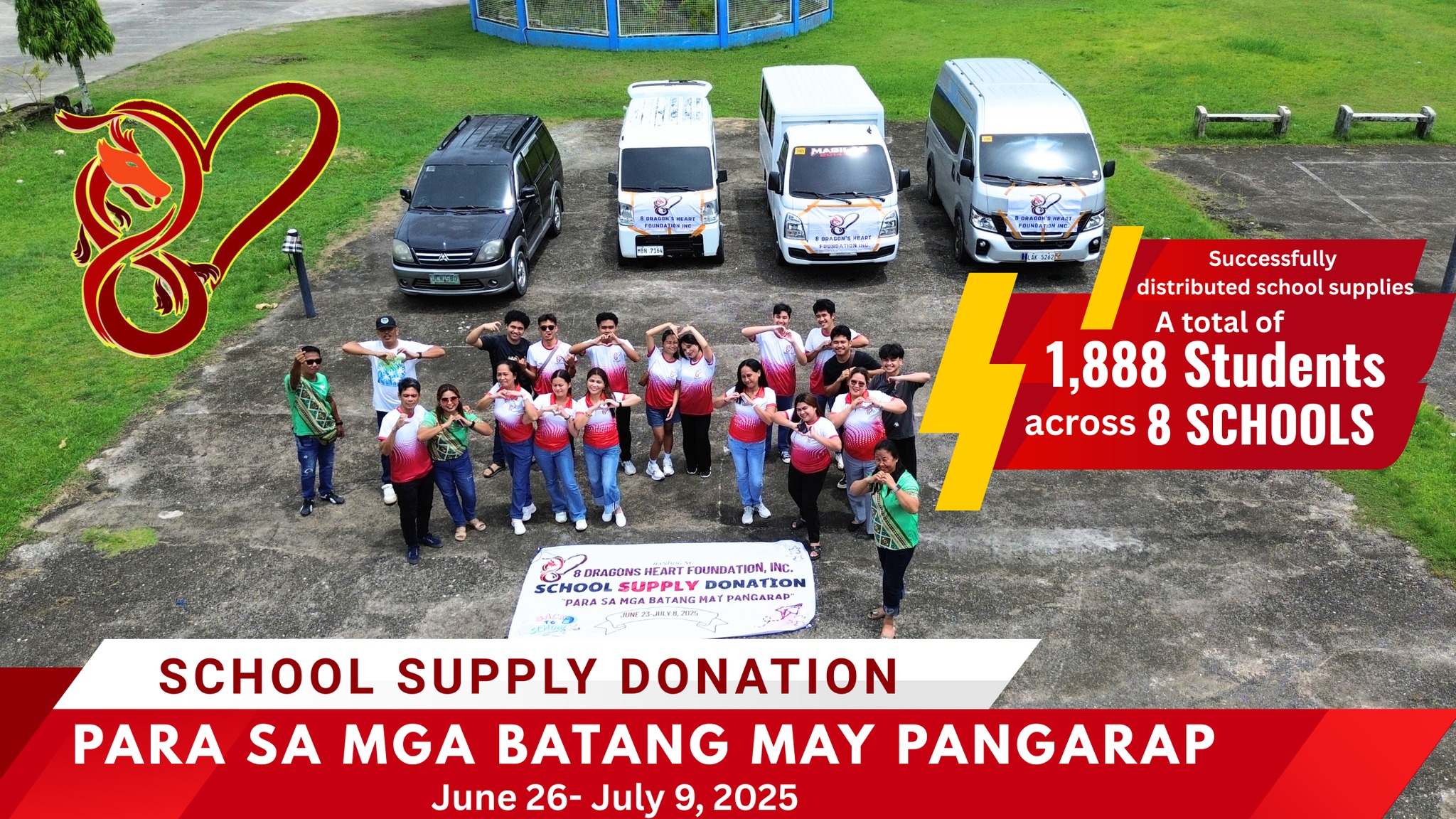 8 OUT OF 8 SCHOOLS REACHED!